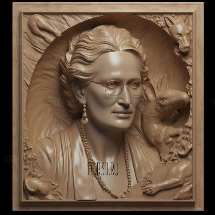 Meryl Streep 4 stl model for CNC